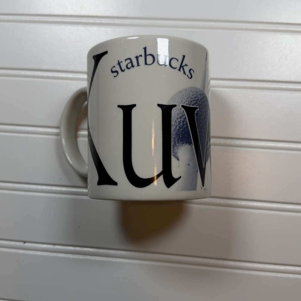 Starbucks City Mug Collector Series 2002 Kuwait Mug White Used‎ No Box